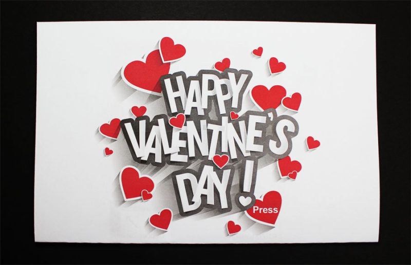 valentines day light up paper circuit card