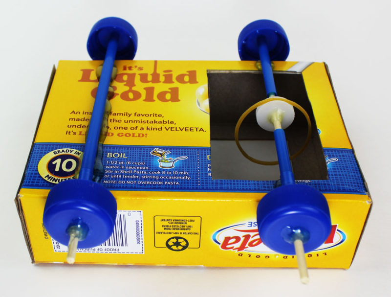 science makerspace project pulley car wheels