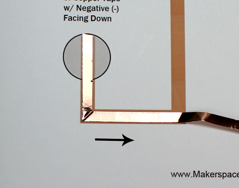 paper circuit for fathers day copper tape