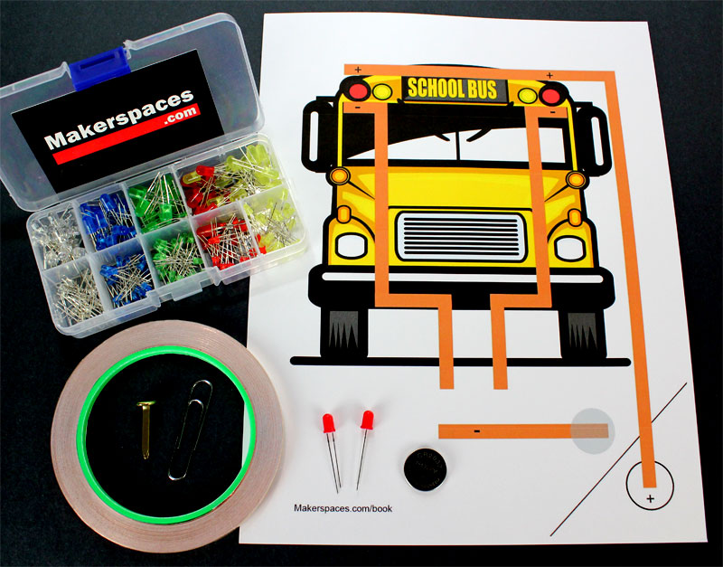 paper circuit school bus materials