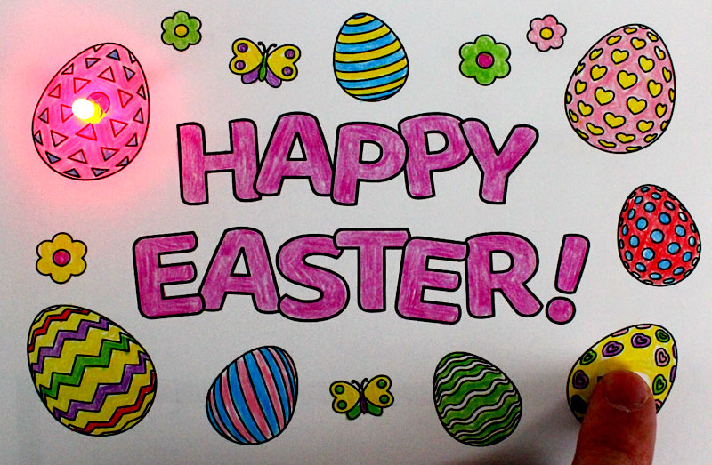 hppy easter paper circuits