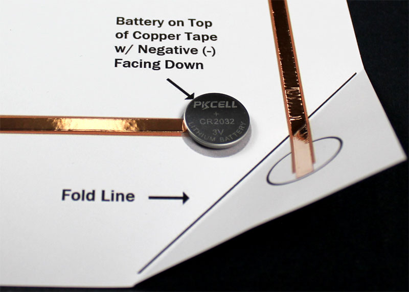 paper circuits coin cell battery