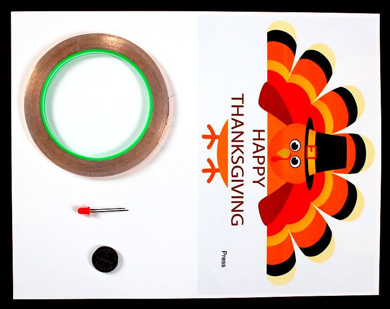 thanksgiving fall paper circuits materials needed